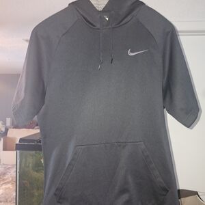 Nike Black Short Sleeve Hoodie